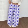Women's Casual And Fashionable Printed Elastic Waist Loose Wide Leg Pants