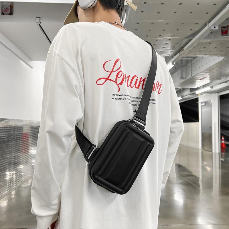 Osobowość Modna Fajna Mała Kwadratowa Torba Moda Na Ramię Pudełko Torba Męska i Damska Torba Kurierska na Ramię Torba na Pierś Casualowa Torba na Telefon Komórkowy