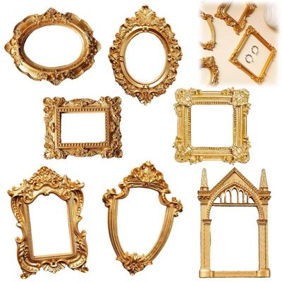 Gold DIY Shadow Box Frame 3D Memory Display Frames Photography Background Decoration