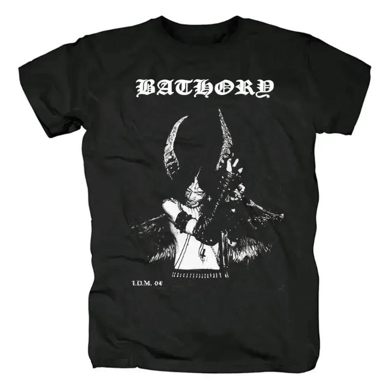 Bathory Black Metal Venom Men Women 100% Cotton Quality T-shirt Hip-Hop Casual Street Rock Harajuku Classic Short Sleeve Clothes