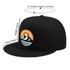 Mountain Sunset Graphic Polyester Baseball Cap Unisex Outdoor Adventure Flat Brim Snapback Hat