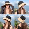 Hollow Bow Sun Hat Japanese Knitted Bucket Hat Fashion Bowtie Fisherman Hat  Summer
