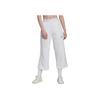 Adidas Stella McCartney Crop Pants Solid Color Loose High Waist Sports Long Pants Women Pants White HD0692