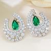 Longlongjin Jewelry: Christmas s925 Silver Ice Linghua Stud Earrings - Elegant, Luxury-Style Dangle Earrings for Women