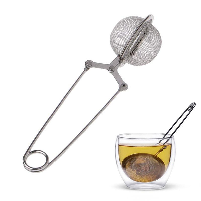 Tea Infuser Stainless Steel Sphere Mesh Tea Strainer Coffee Herb Spice Filter Diffuser Handle Tea Ball Match Tea Bags