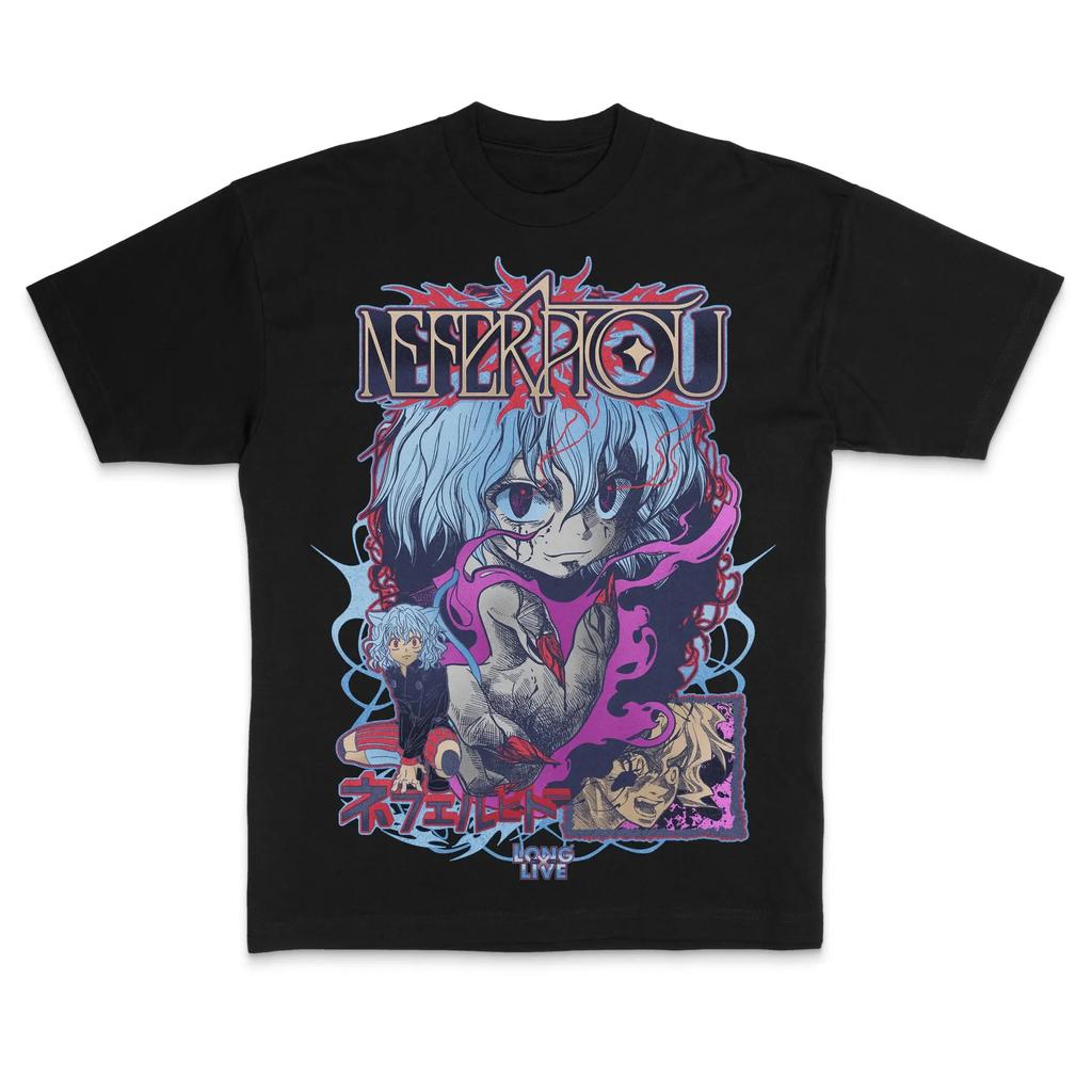 Anime HUNTERHUNTER Shizuku Murasaki Graphic TShirt 100Cotton Oversized Shirt Unisex Y2k Unisex Short Sleeve ONeck High Quality