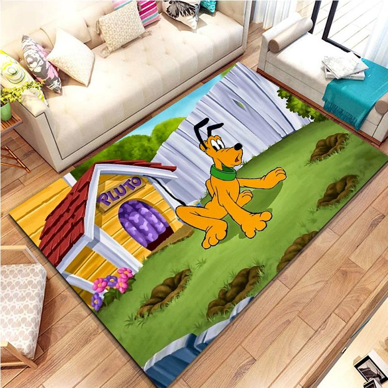 Tappeti Tappeti Disney Pluto con Motivo 3D Grande Area per Casa Soggiorno Camera da Letto Divano Zerbino Decorazione Tappetino Antiscivolo per Bambini Potdemiel