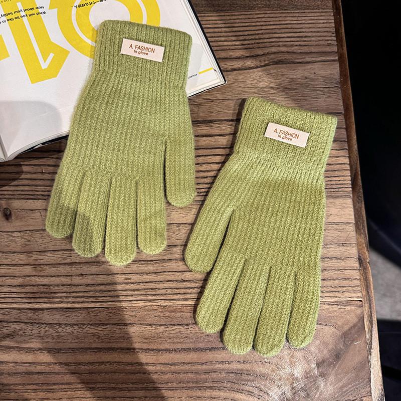 Winter Knit Touchscreen Gloves For Women With Thick Fleece Linings For Cold Weather