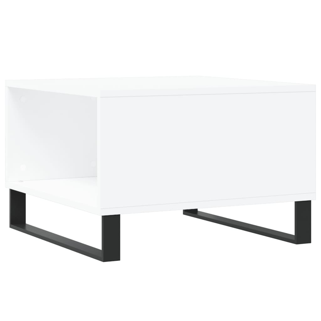 White Coffee Table 55x55x36.5 cm Particleboard