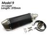 Universal Motorcycle Exhaust Pipe 51mm DB Killer Escape Moto Racing Modified Pit Bike For Kawasaki Z650 Ninja400 Versys 650 MT09