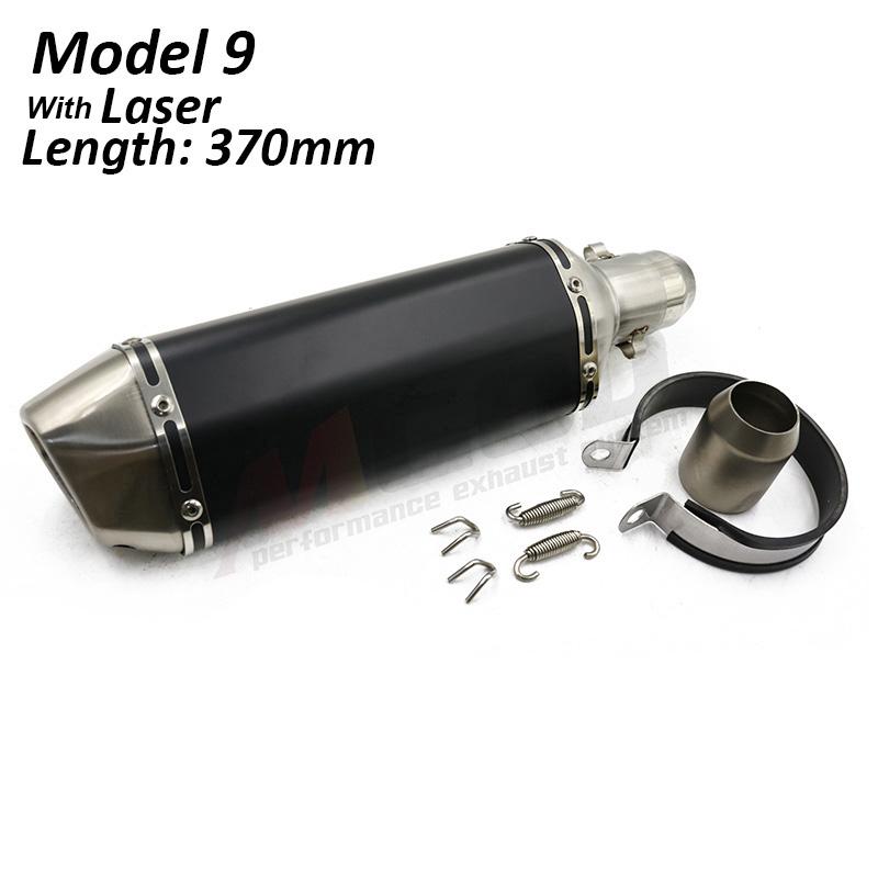 Universal Motorcycle Exhaust Pipe 51mm DB Killer Escape Moto Racing Modified Pit Bike For Kawasaki Z650 Ninja400 Versys 650 MT09