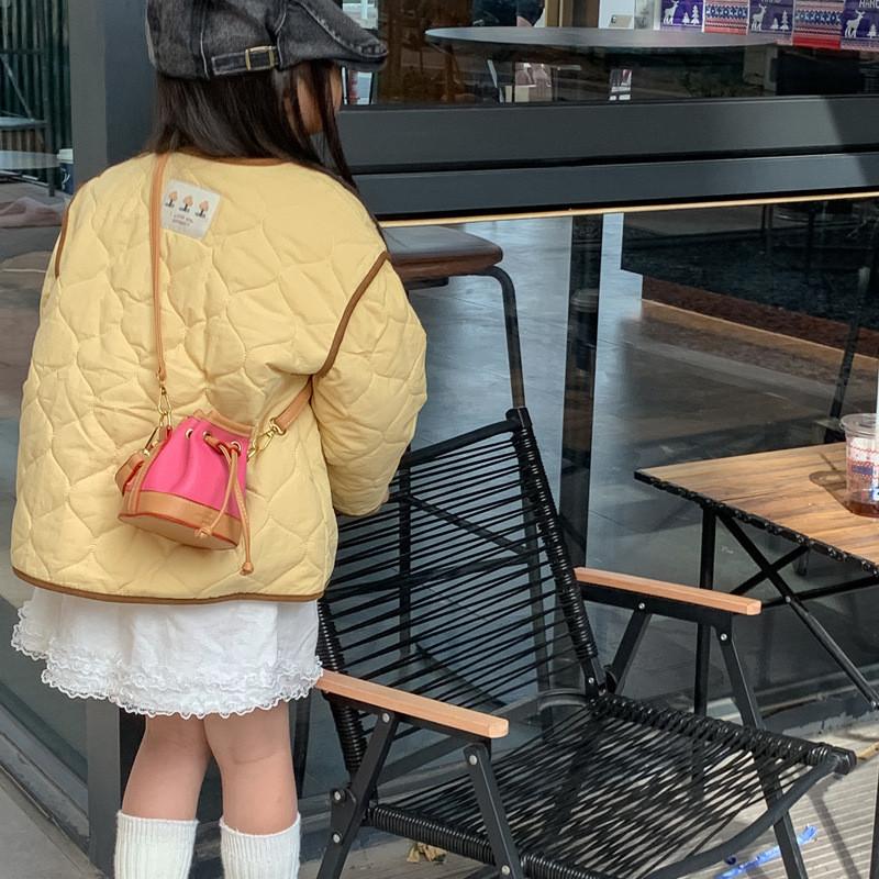 Mini Geometric Playful Bucket Bag For Children Trendy Handbag For Daily Adventures