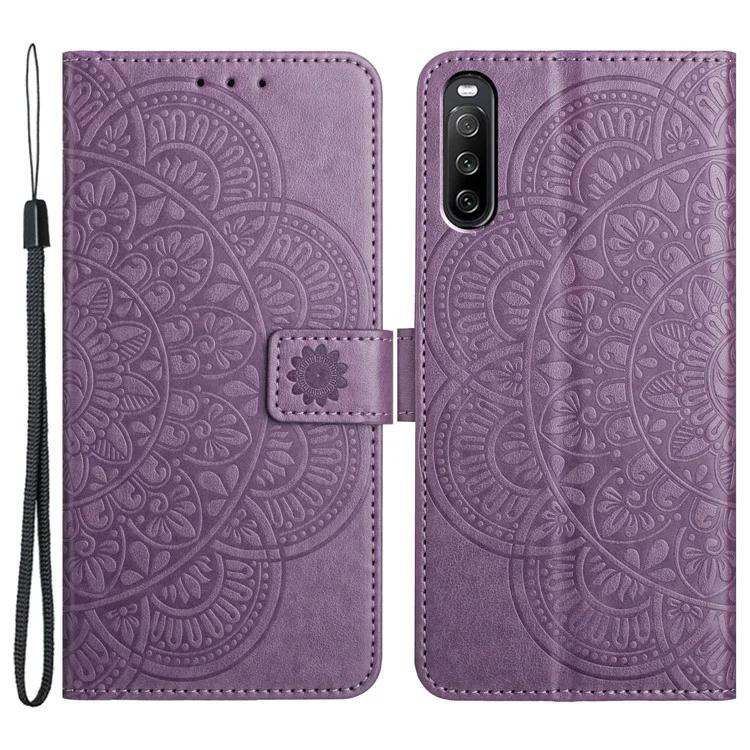 

Кожаный чехол для телефона Sony Xperia 10 V с магнитной застежкой и сумочкой