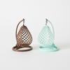 [J] 1Pcs DIY Diorama Scene Accessory 1:12 Scale Dollhouse Miniature Hanging Egg Chair Wicker Swing Chair Model Desktop Decor