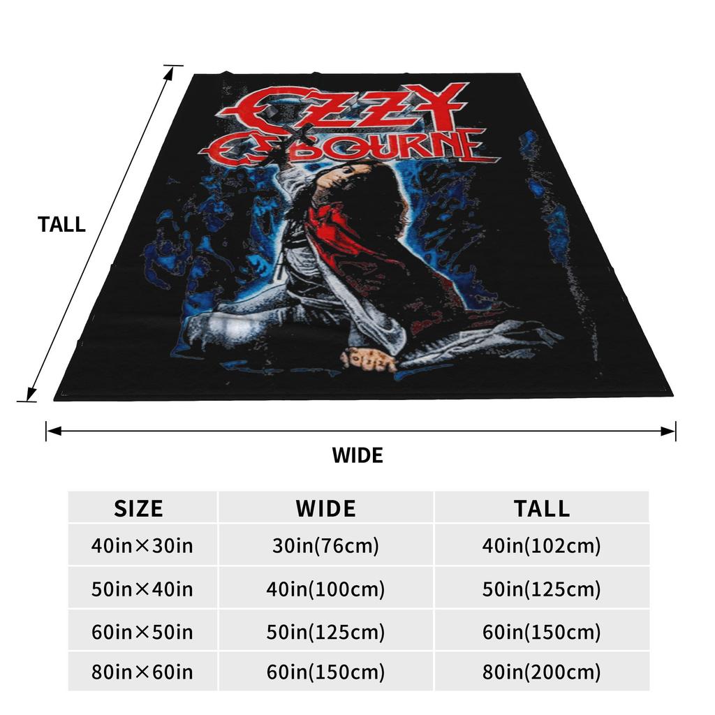 Ozzy Osbourne Decke Flanell Vintage Warm Überwurfdecke für Bettwäsche Wohnzimmer Frühling Herbst,