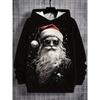 Fashion Men's Hooded Hoodies 3D Prints Christmas Theme Sweatshirt Drawstring Sportwear Long Sleeve Tops Casual Men's Clothing