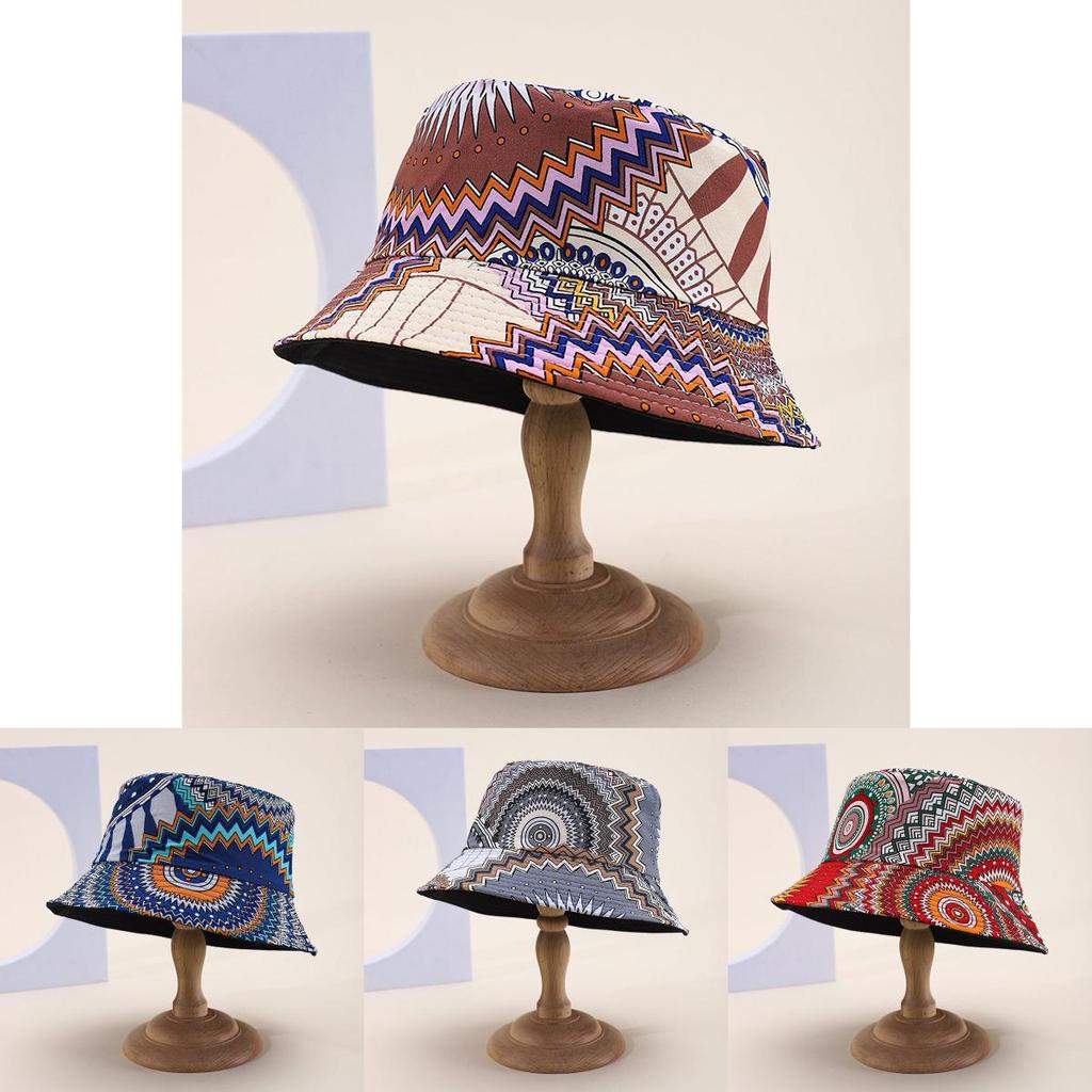 Böhmischer Baumwoll-Sonnenhut mit breiter Krempe für Sommerreisen und Sonnenschutz