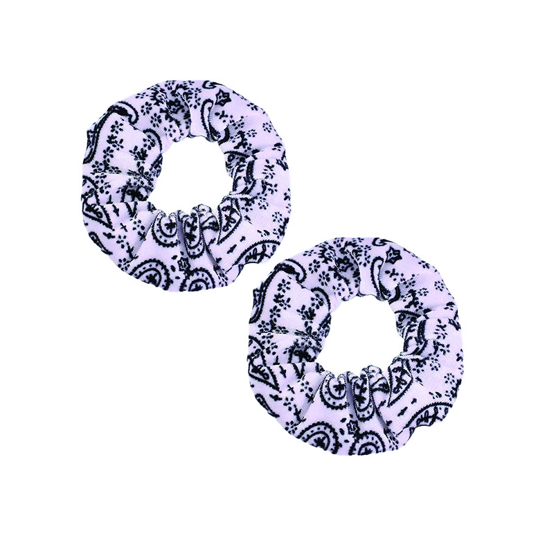 2PCS  Korean Velvet Diam12CM Scrunchies Paisley Hair Scrunchy Hair Ties Accessories Elastic Hair Bands
