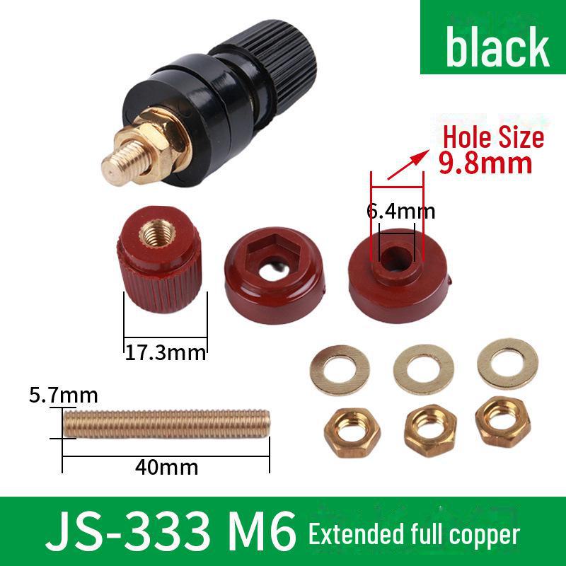 Kupferklemmenblock für Schweißmaschinen-Wechselrichter, Leistungsanschluss M6/M8/M10, Modell JS-333/555