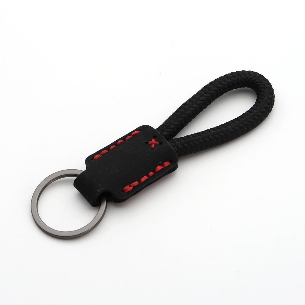 Handmade Genuine Leather Key Chain Pendant - Frosted Leather, Multifunctional Lanyard, Creative Design Key Ring