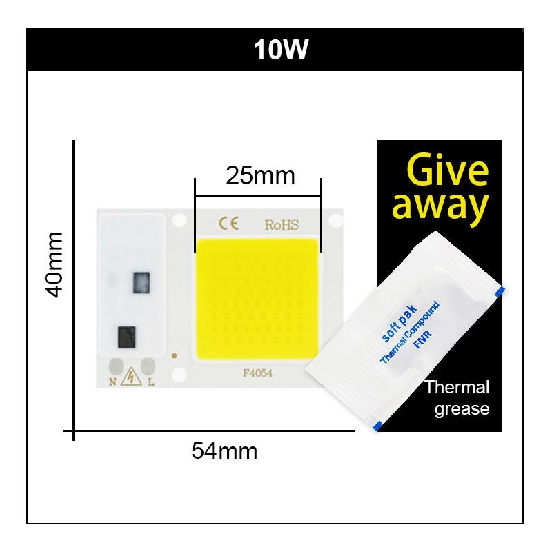 110V 220V LED Chip 10W 20W 30W 50W 60W 70 COB Chip No Need Driver LED Lamp Beads for Flood Light Spotlight Lampada DIY Lighting