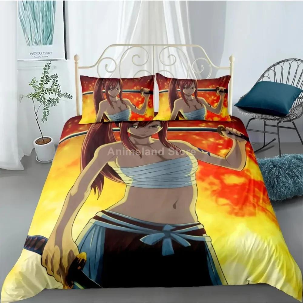 Fairy Tail Bedding Set Anime Duvet Cover Quilt Duvet Cover Sets Home Decor Twin Single Queen King Size Fashion Gift Cartoon