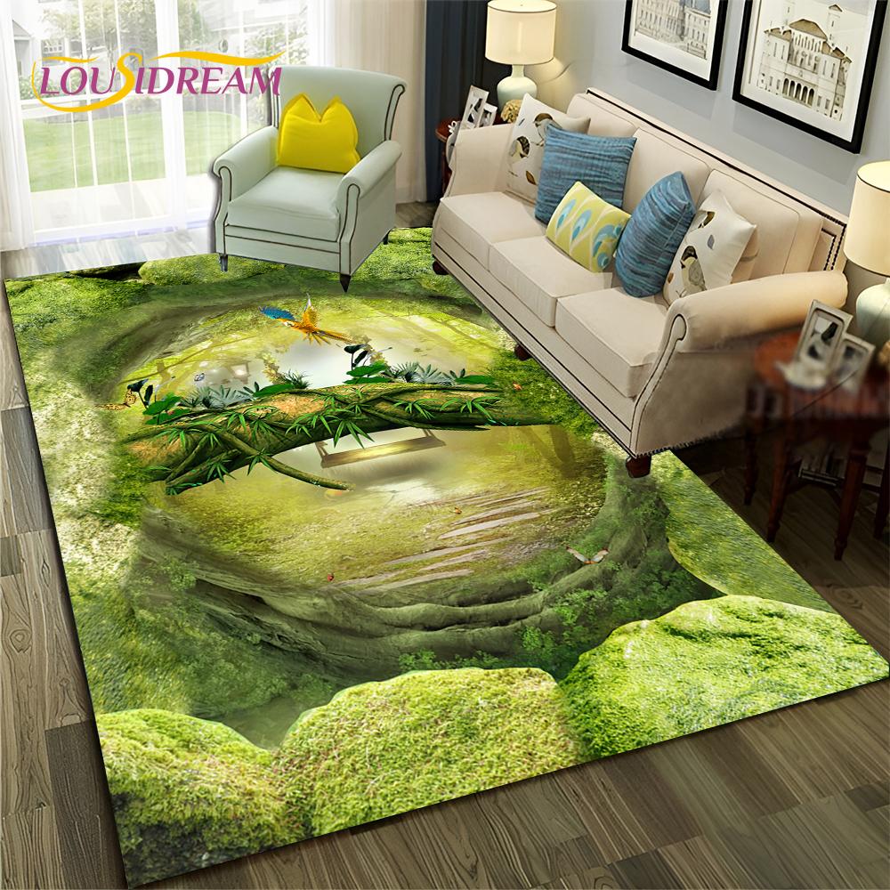 HD Hallucination Vision 3D Illusion Carpet Rug for Home Living Room Bedroom Sofa Doormat Decor,Child Area Rug Non-slip Floor Mat