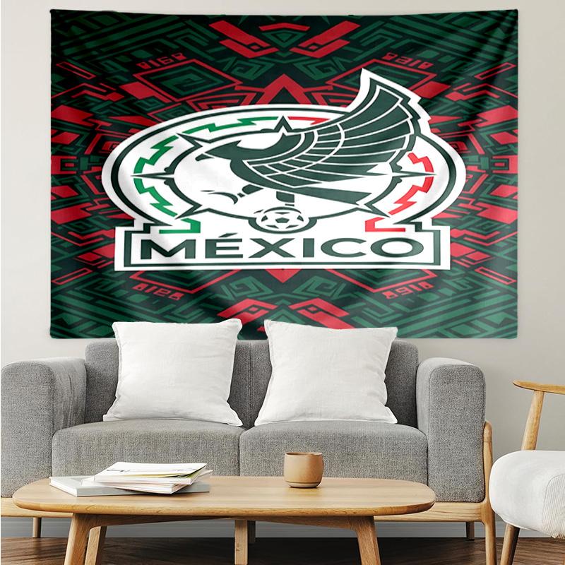 Mexico Football Crest Tapestry Hanging for Bedroom,Livingroom, Playroom,Decor Art Room Wall Tapestry Holiday and Birthday Gifts