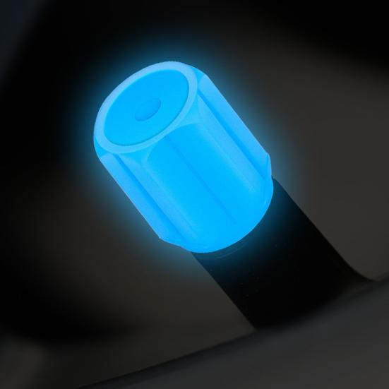 Glow-in-The-Dark Tire Valve Caps Set Universal Waterproof Lights Stem Covers Wear-Resistant Vehicle Tire Valve Caps