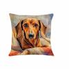 1pc, Artistic Painting Portrait of a Dog Pillowcase, Single-Sided Printing, Home Bedroom Decoration, Living Room Sofa Decoration, Corridor Decoration,