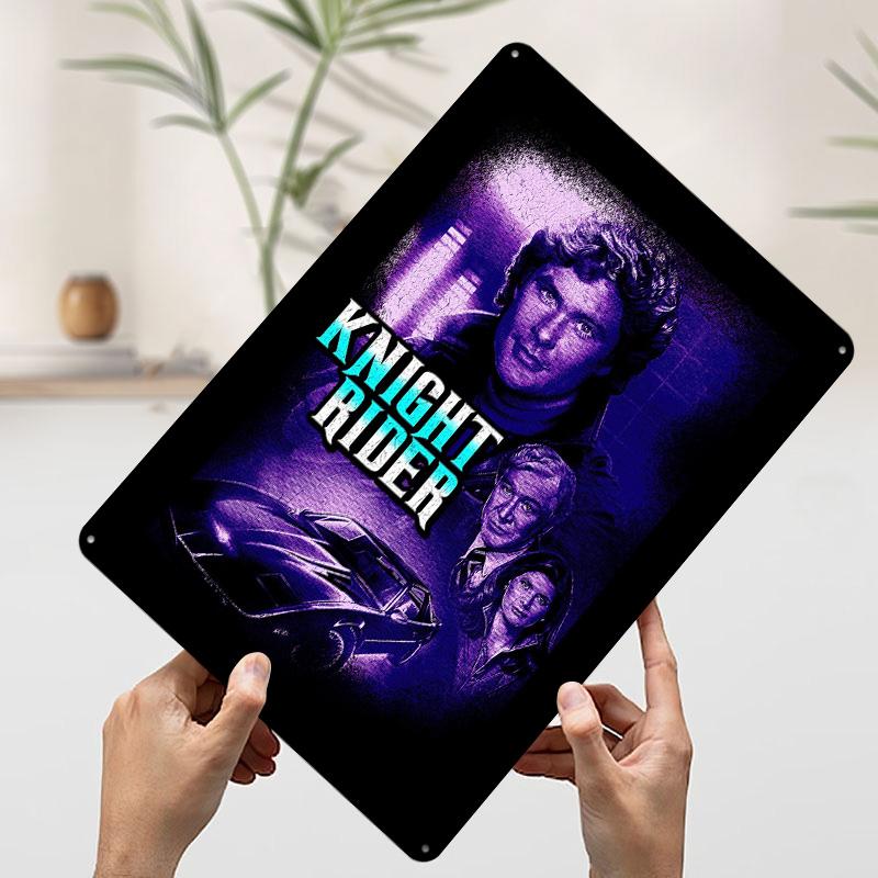 

Knight Rider Retro Metal Poster Customized Wall Art Retro Vintage Tinplate Signs for Decoration Bedroom Decorations Wand Deko 7.9x11.8In(20x30cm)