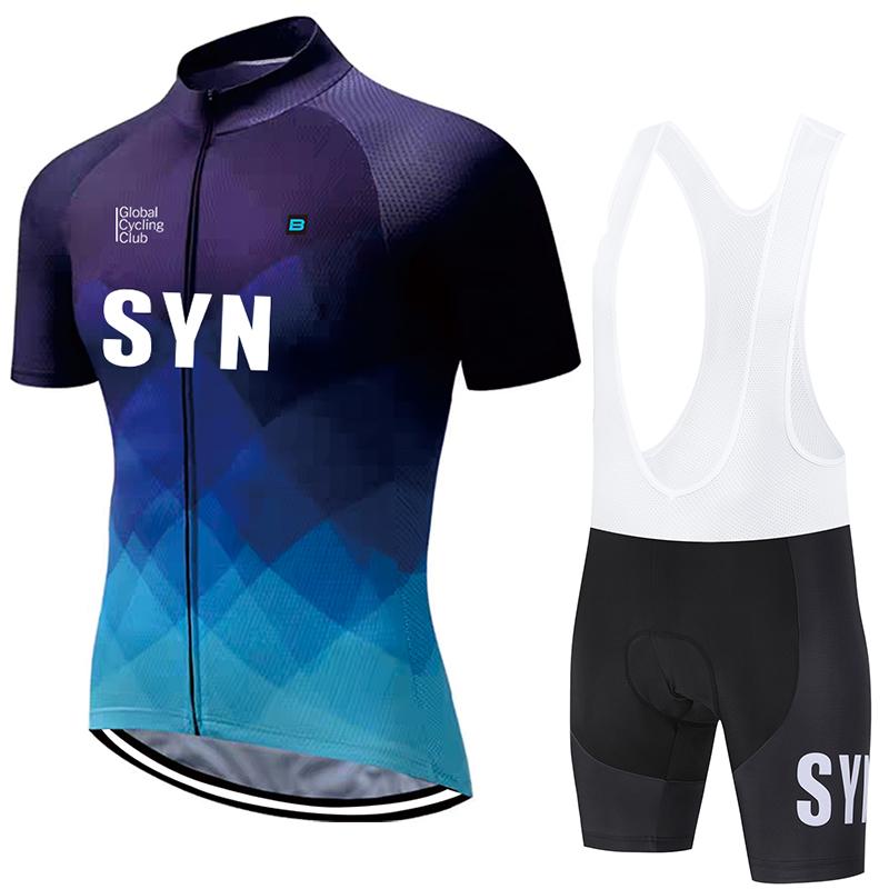 2026 SYN New Men's Cycling Jersey Set, Summer Sponge Seat Cushion, Cycling Bib, Road Bike, Bicycle Top, Bicycle Sports Shirt Set