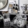 1Pc/Luxury Acrylic Desktop Storage Box, Trapezoidal Compartment Cosmetics Storage Box, Transparent Lidless Storage Box