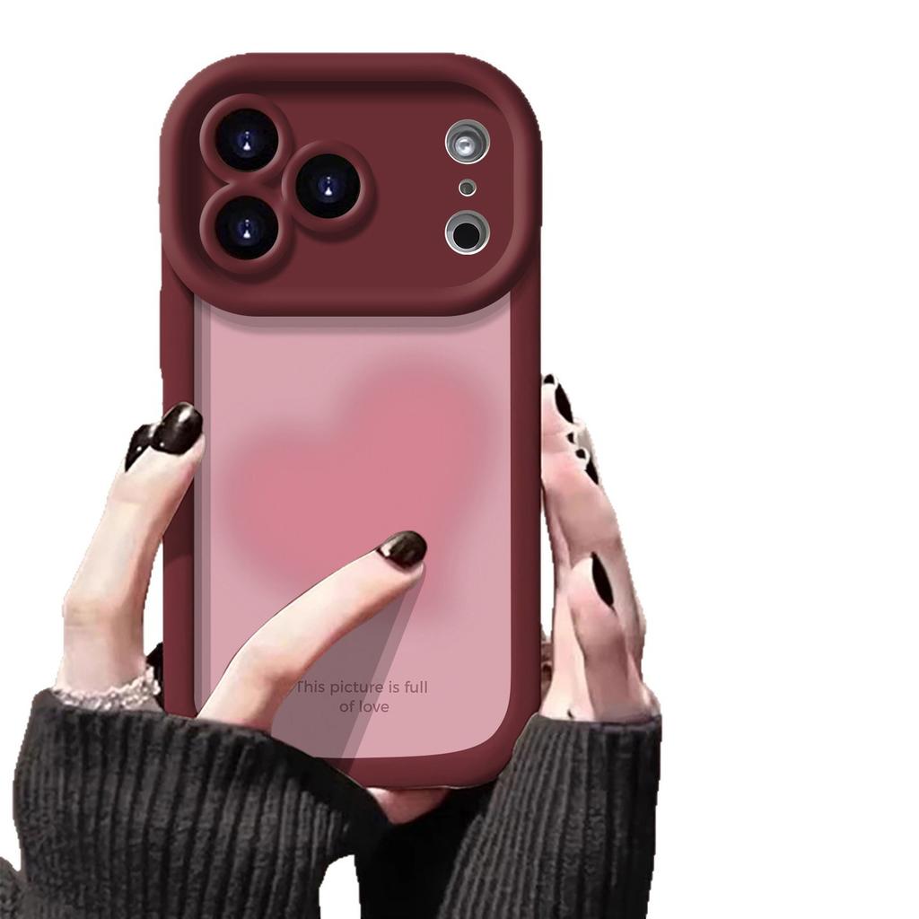 Gradual change of love applies to Apple 17 mobile phone case iPhone16Plus Apple 14 protective case women's 13 cartoon