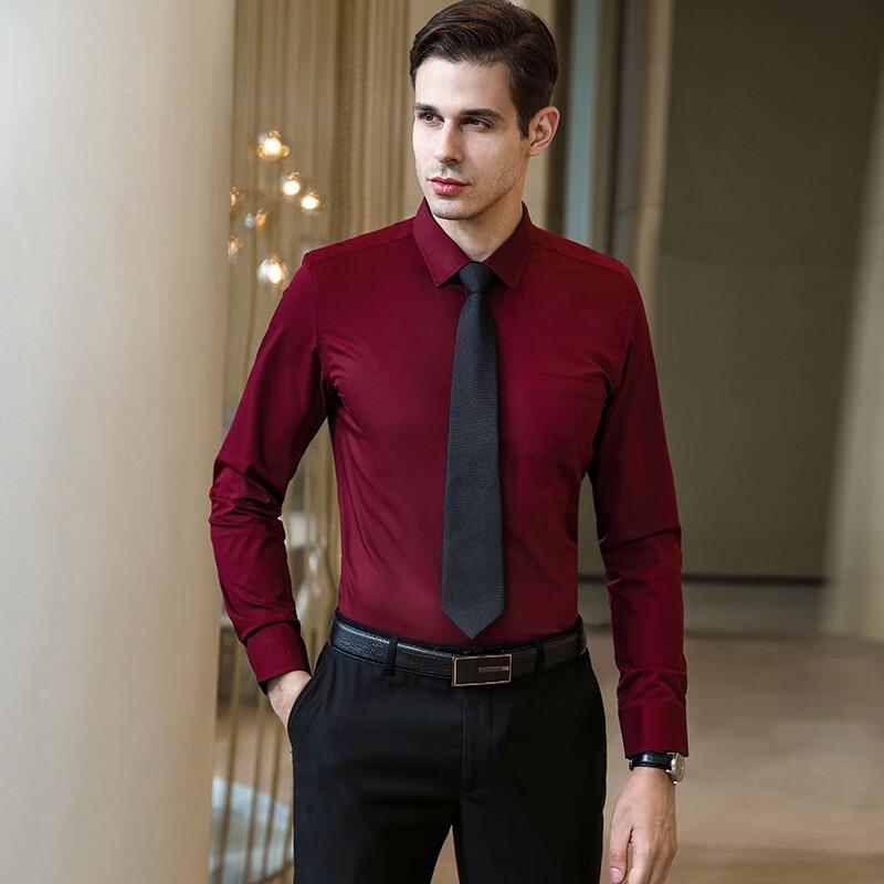 Unisex Non-Iron Stretch Professional Long Sleeve Shirt