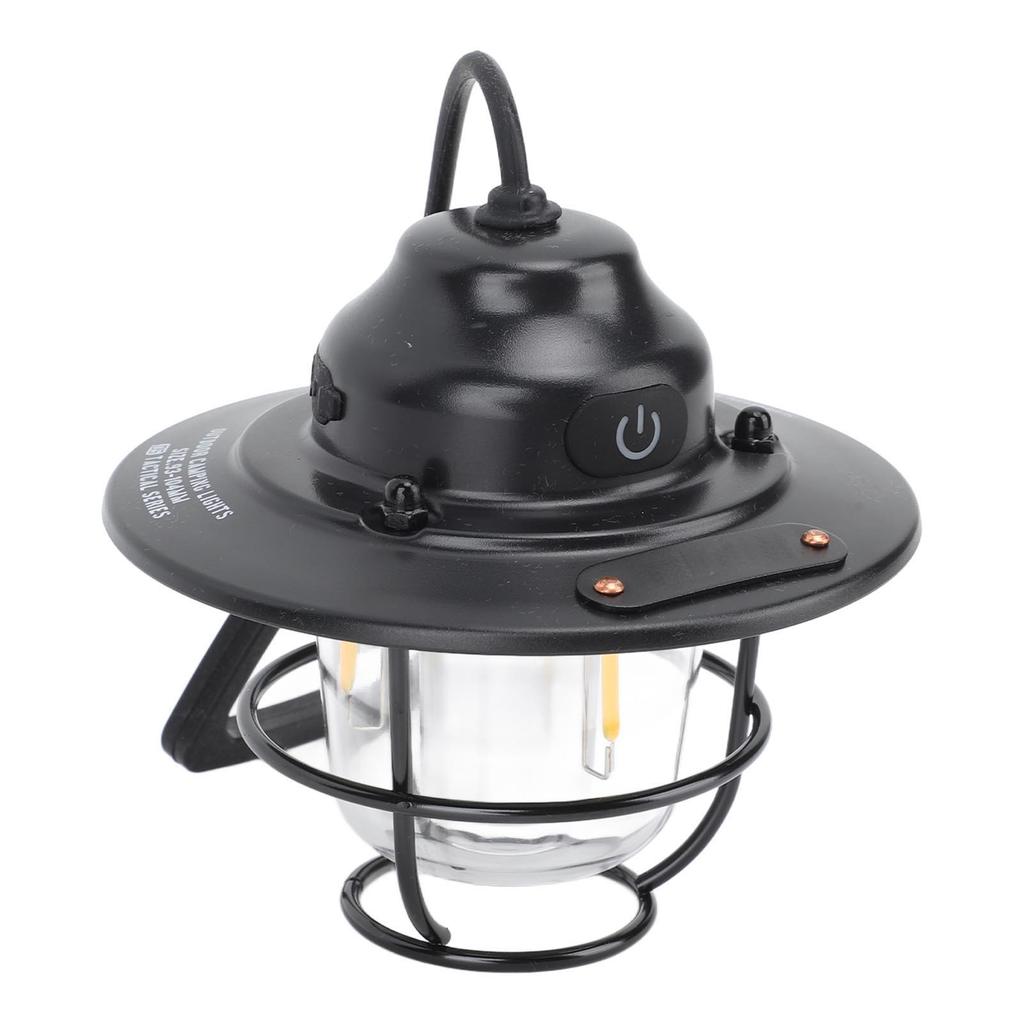 LED Camping Lantern Waterproof 1200MAH 2.0W Stepless Dimming Vintage Rechargeable Camping Lantern