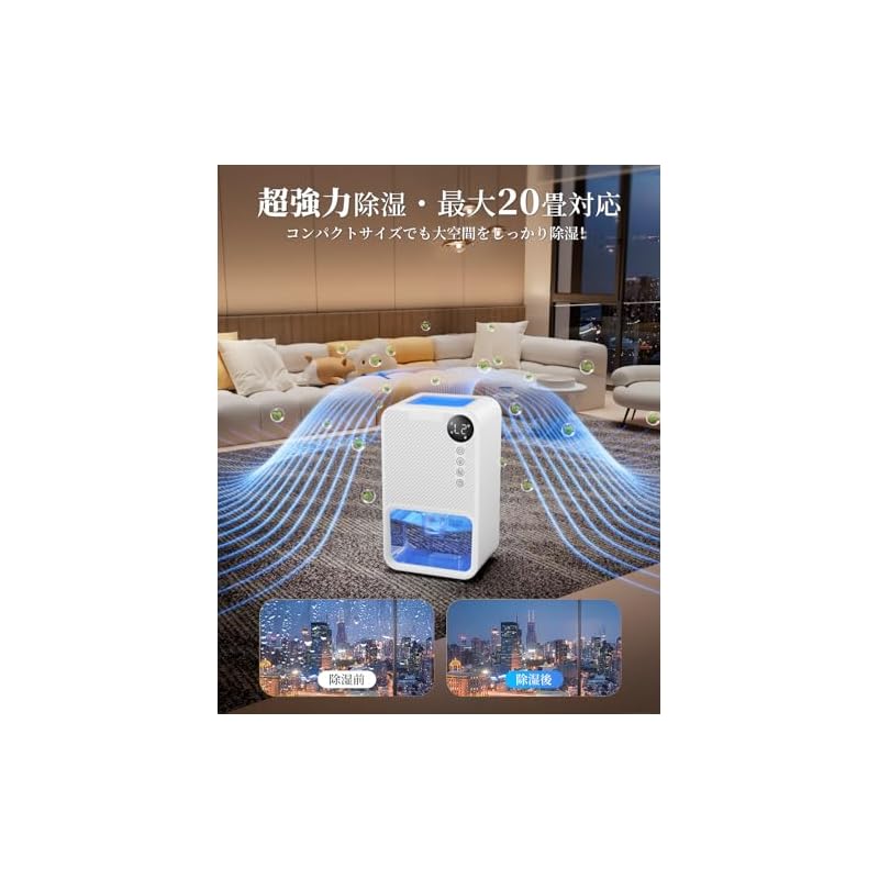 Compact Dehumidifier [2026 Rainy Season Countermeasure - Powerful Dehumidification - Energy Saving] Clothes Drying Dehumidifier, Double Peltier Type,