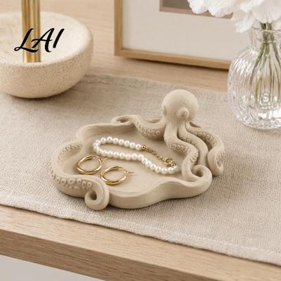 Home Office Organizer Tray Octopus Storage Tray 3D Printing Molding with Tentacle Multi-use Groove Integrated for Keys Jewelry Stationery