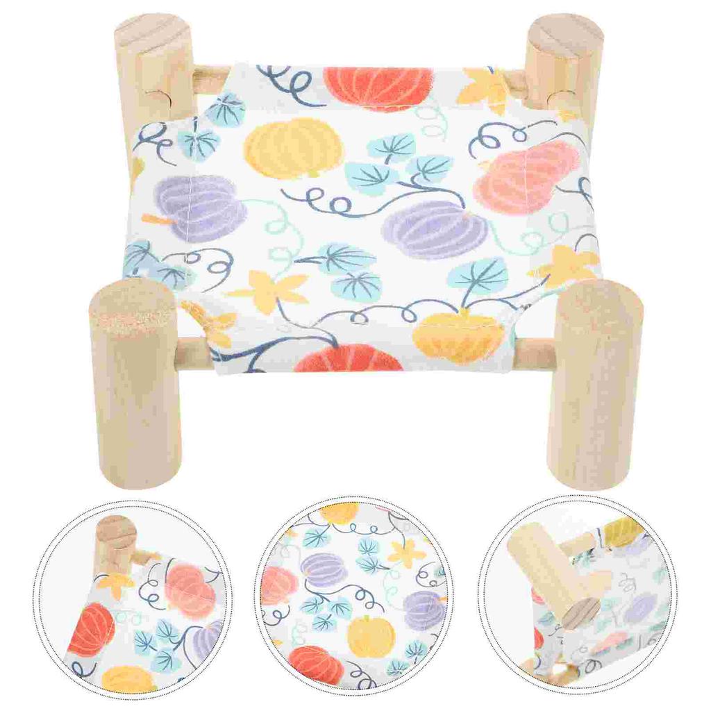 Elevated Design Small Animal Bed Guinea Pig Hammock Cat Bed Pet Sleeping Nest Cages Wooden Material Rabbit House Breathing Bed