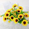 Artificial Sunflower 13 Head Realistic Fake Wedding Party Table Centerpiece Flower Home Office Indoor Outdoor