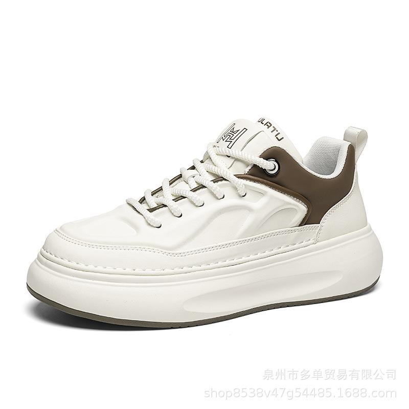 Lightweight Shock Absorption, Four-season Low-top Soft-soled Shock Absorption, Leather Sports Shoes, Casual Little White Board Shoes