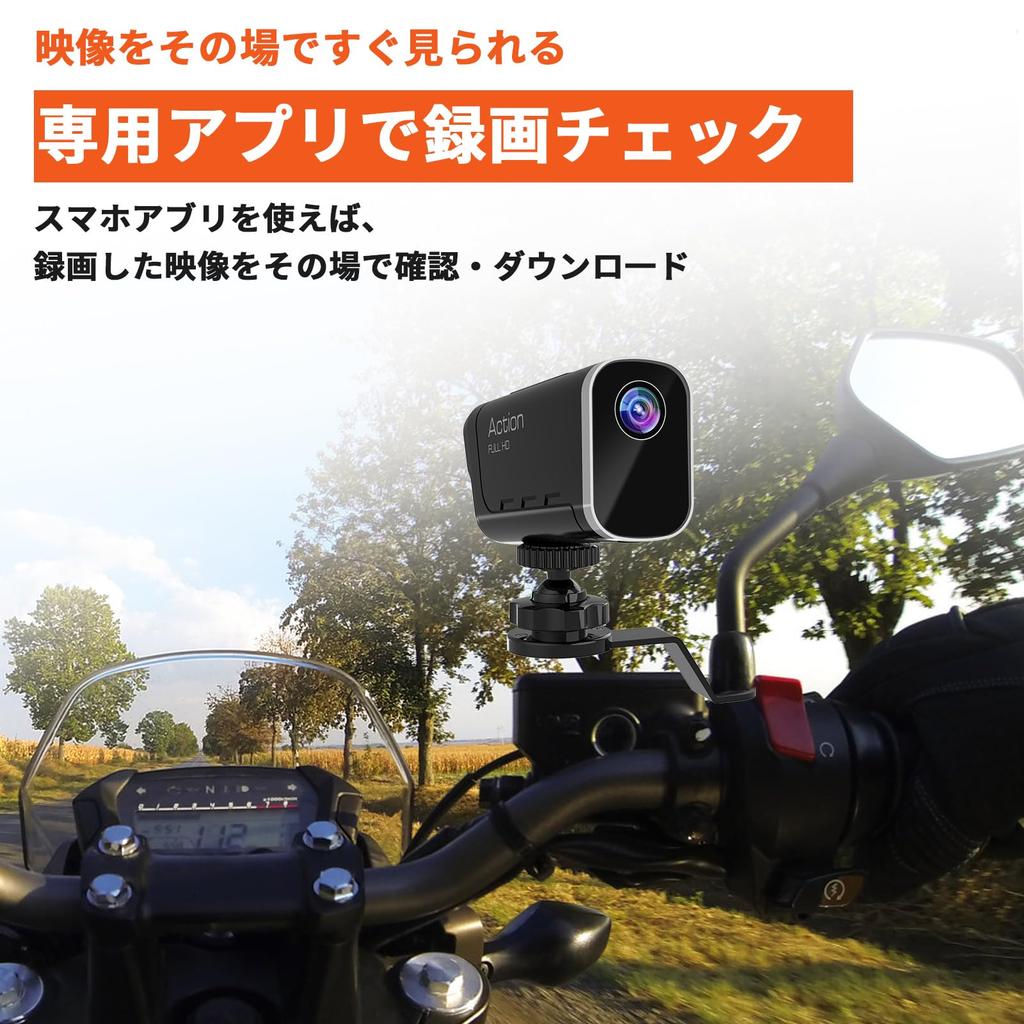 SULUWU 4K Motorcycle Dash Cam with Front and Rear Dual Cameras for Simultaneous Front and Rear Helmet Bicycle Dash Smartphone Loop High Dustproof and