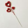 Cuore di San Valentino, Decorazioni Floreali a Forma di Fiore, Cuori in Schiuma con Glitter e Rami Floreali Fatti a Mano, Accessori a Forma di Cuore Pesca, Decorazioni per le Feste