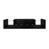 Set Mobile TV da Parete, Mobile TV Nero + Tavolino Nero, Mobile da Parete Nero Lucido, Set Soggiorno, Set Lucido con Luci LED