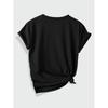 European Size Women's Casual Round Neck T-shirt Exquisite Rose Print Soft Cotton Fabric Short-sleeved Spring and Summer Fashion Shirt