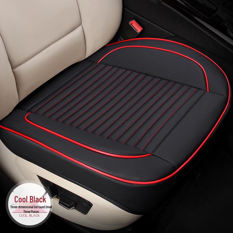 Leather Universal Car Seat Cushion, Breathable and Full Surround Design for All Seasons.