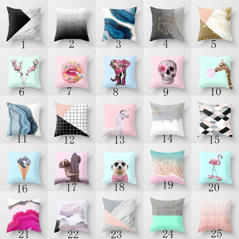 High-quality Polyester Cartoon Animal Pillow Case Cover For Sofa And Home Decor