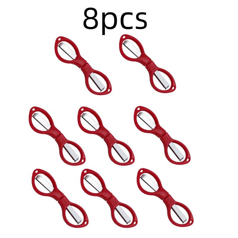 Simple Portable Folding Scissors Solid Color Glasses Shape Paper Cutters Students Handmade DIY Tools School Office Supplies