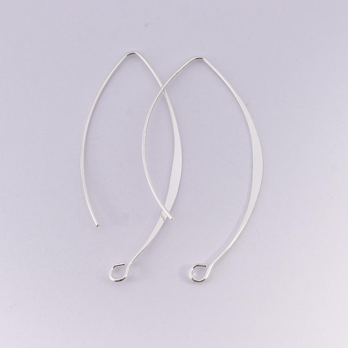 10/20pcs 45mm French V-shaped Metal Earwire Earrings Hooks Hypoallergenic Ear Wires For Jewelry Making DIY Earrings Accessories 10pcs серебряный