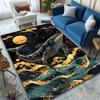 1PC Golden Whale and Moon Print Carpet Rug for Living Room Bedroom Sofa Doormat Home Decor Non-slip Floor Mat